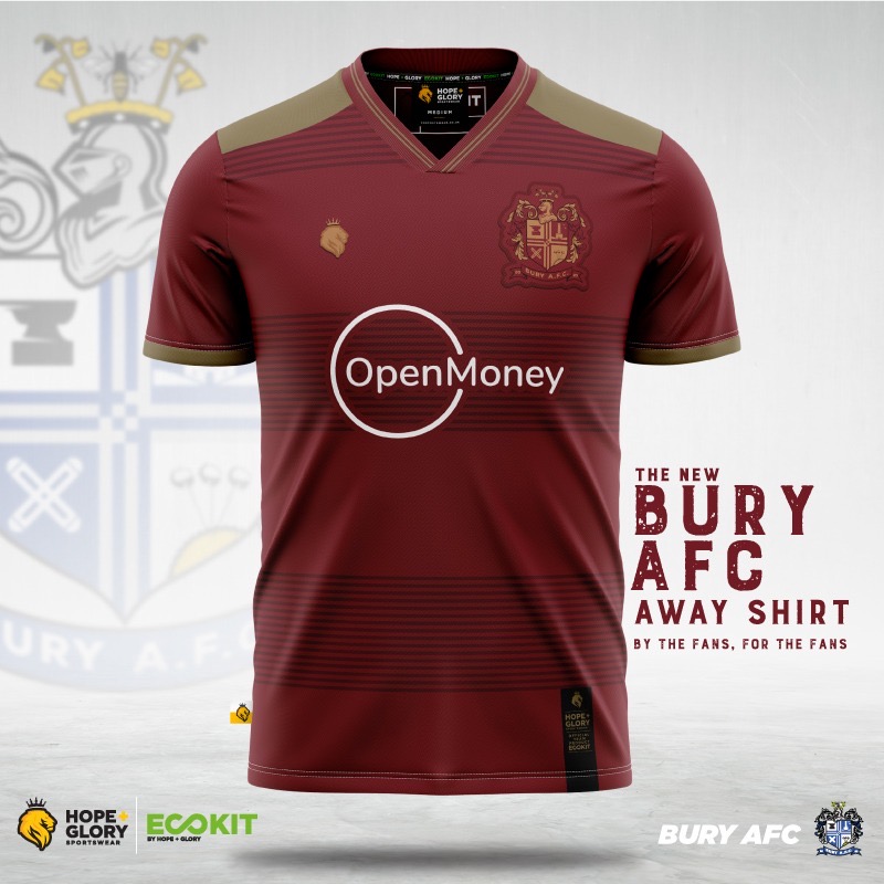 Various Sizes Brand New Bespoke design Football Bury FC retro  T shirt 